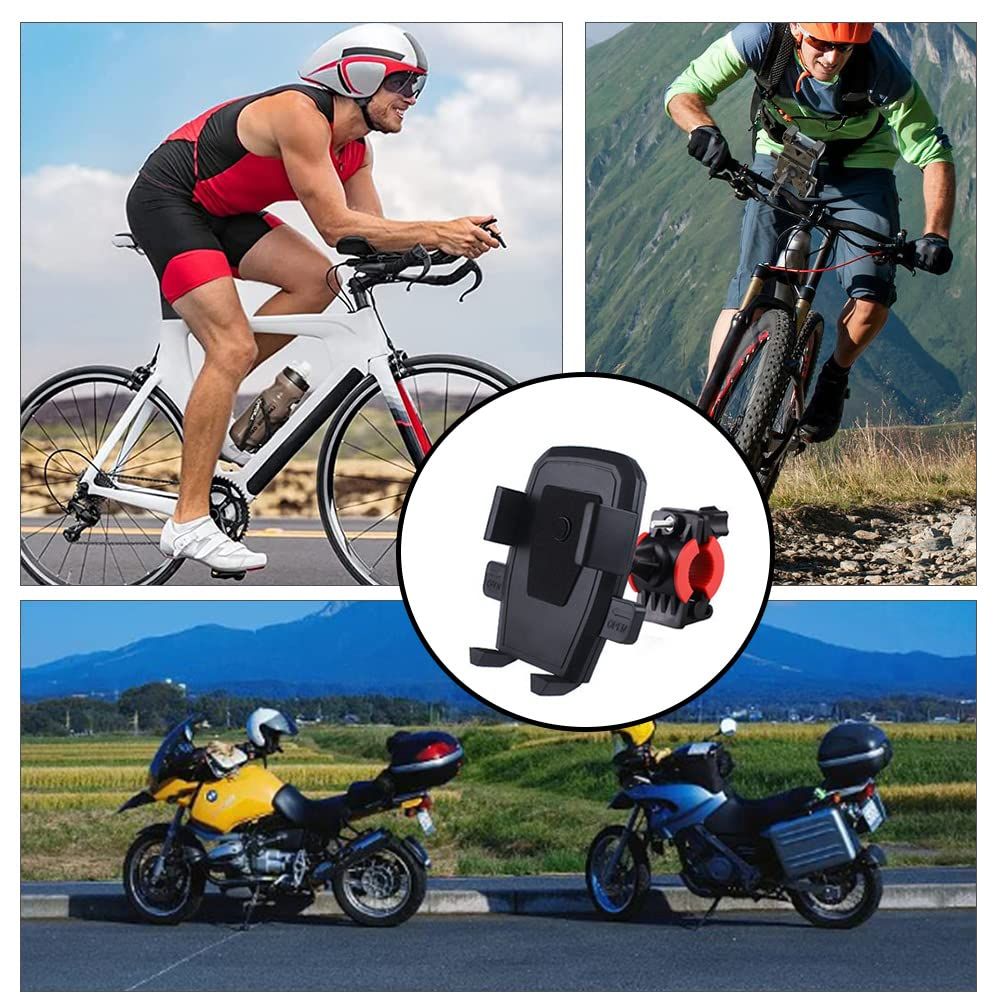 Mountain Bike Mobile Phone Holder Electric Bike Motorcycle Mobile Phone Holder Car Riding Supplies (Color : Yellow)