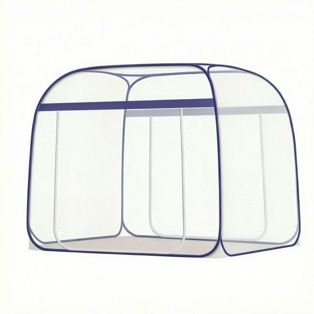 Pop Up Mosquito Net for Patio Bed Tent King Size Portable Mosquito Netting with Bottom Mesh Tent for Outside or Inside (Blue)