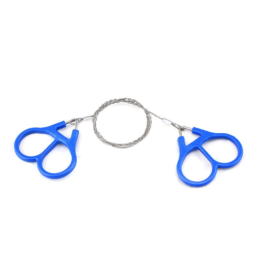 Camping Wire Saw - Stainless Steel Pocket Wire Saw Survival Gear Accessories for Outdoor Camping Hiking Hunting Tree