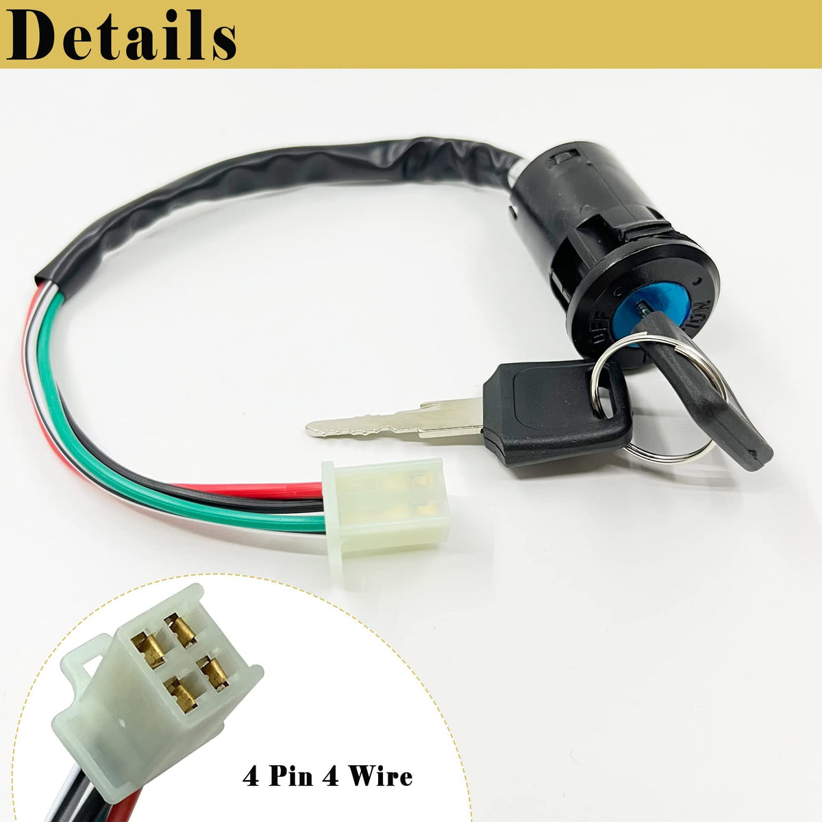 Electric Scooter Key Ignition Switch Set with Cap for  200cc 250cc motorcycle ATV Tao Tao Sunl ATV Dirt Bike Electric Scooter
