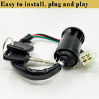 Electric Scooter Key Ignition Switch Set with Cap for  200cc 250cc motorcycle ATV Tao Tao Sunl ATV Dirt Bike Electric Scooter