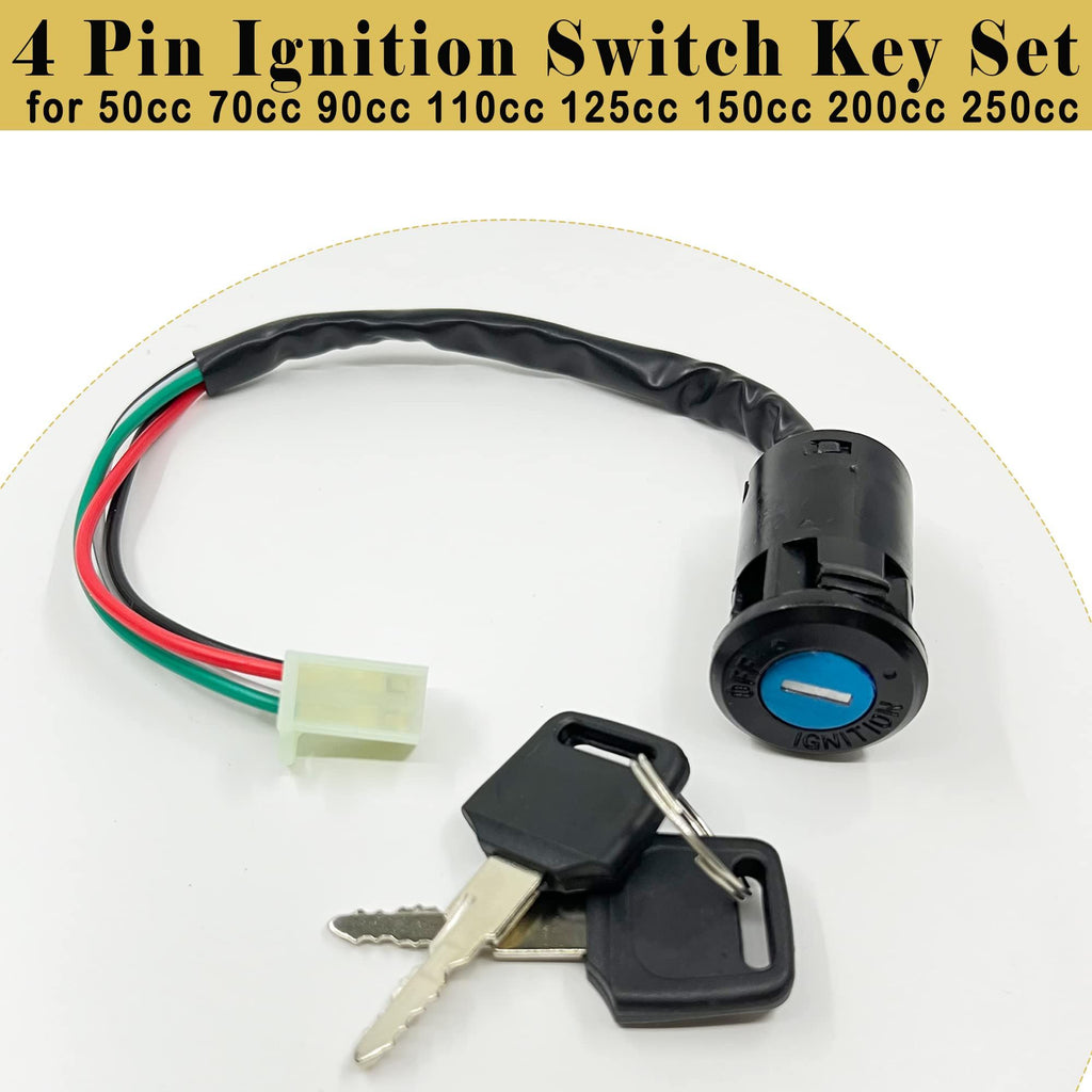 Electric Scooter Key Ignition Switch Set with Cap for  200cc 250cc motorcycle ATV Tao Tao Sunl ATV Dirt Bike Electric Scooter