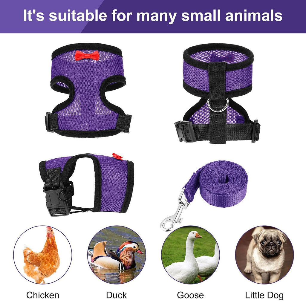 2PCS Adjustable Easter chicken strap and feather rooster comfortable vest with matching belt for breathability
