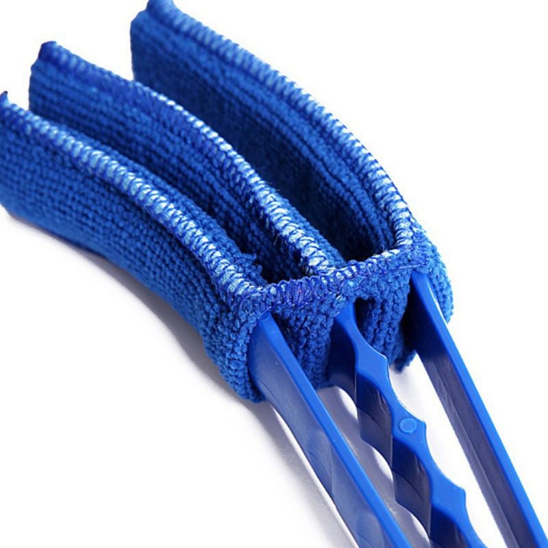 Blind Cleaner Duster Tool, Window Blind Cleaner Air Duct Vents Duster Cleaning for Fan Car Groove Air Conditioner, Blue