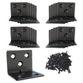 Black Stainless Steel Shelf Bracket,Joint Right Angle Bracket,L Shape Heavy Duty Metal Corner Brace Shelf Supporter for Wood 10pcs