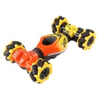 Remote Control Cars, 4WD RC Stunt Car, Double Sided Rotating Off Road Vehicle 360° Flips with Lights Music, Toy Cars for Boys