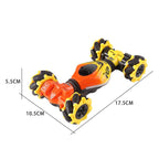 Remote Control Cars, 4WD RC Stunt Car, Double Sided Rotating Off Road Vehicle 360° Flips with Lights Music, Toy Cars for Boys