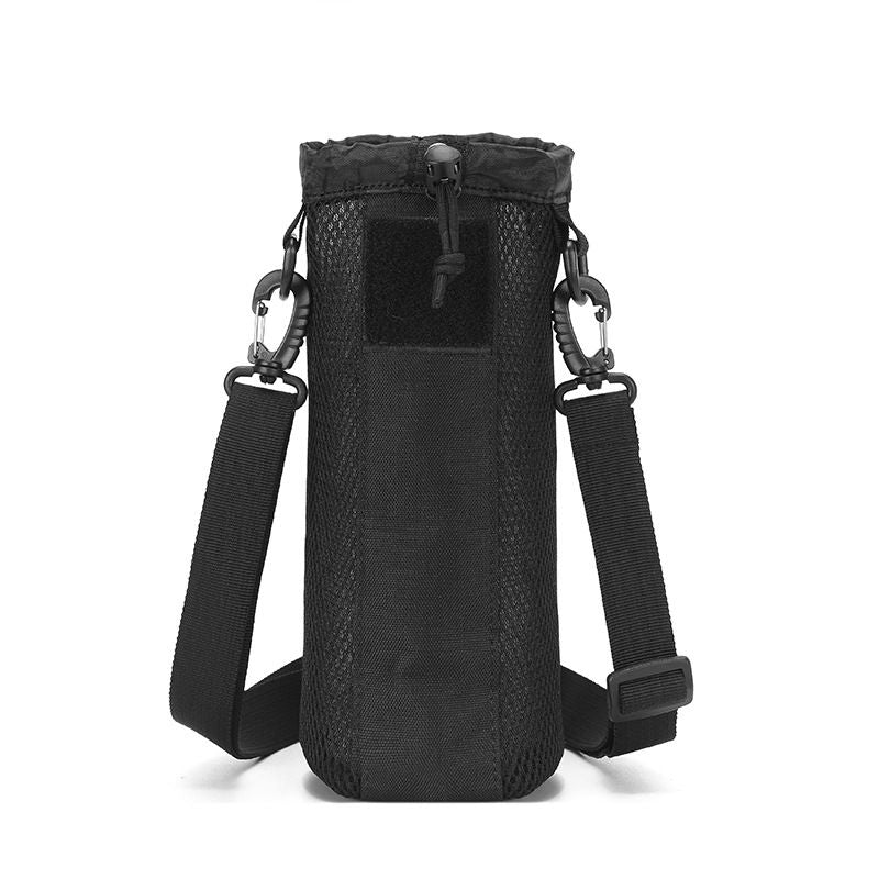 Tactical Water Bottle Pouch Military Mesh Kettle Holder Bag Waist Bag Outdoor Hunting Hiking Fishing Kettle Carry Bag