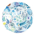 50 PCS Ocean Stickers Waterproof PVC Vinyl Animal Decorative for Water Bottle Stickers Waterproof Vinyl Hydroflask (Ocean Animals)