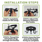 Strap Gear Hangers with Large Hooks, Lightweight Multi-Hook Accessory Holder, Outdoor Tree Stand Bow & Gear Hanger for Hunting