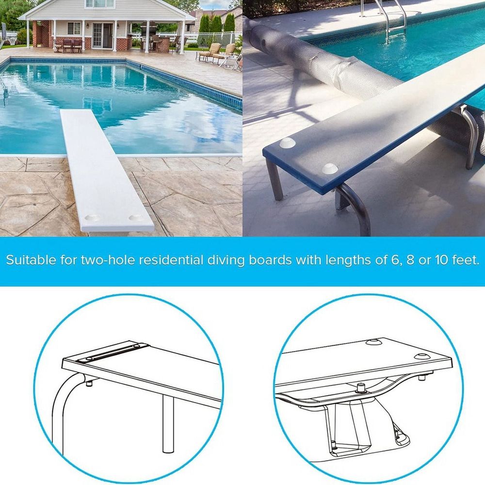 Diving Board Bolts, Diving Board Mounting Kit for Two Hole Residential Pool Diving Board, Diving Board Bolt Kit