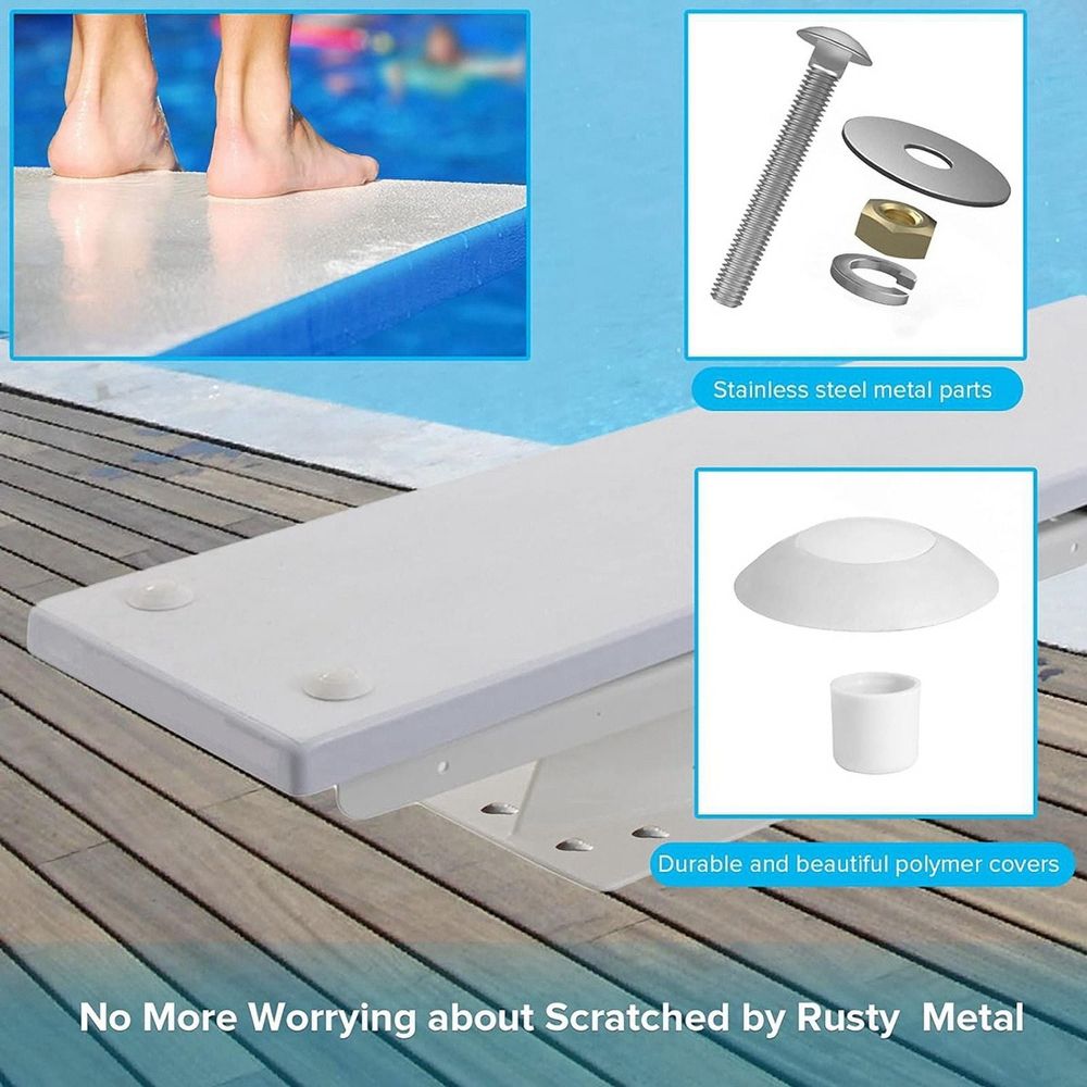 Diving Board Bolts, Diving Board Mounting Kit for Two Hole Residential Pool Diving Board, Diving Board Bolt Kit