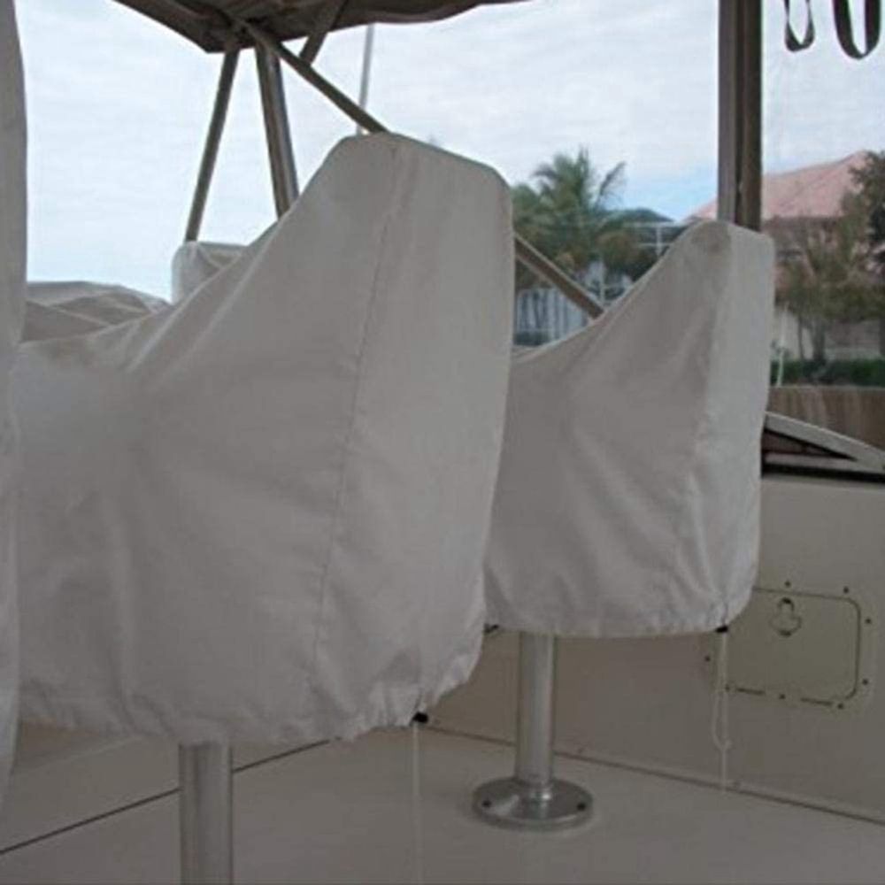 2X Boat Seat Cover, Outdoor Waterproof Pontoon Captain Boat Bench Chair Seat Cover, Chair Protective Covers