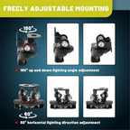 Universal LED Light Bar Mounting Brackets, Adjustable Hood Pillar Mounts, Led Work Light Mount Bracket Clamp Holder 2PCS
