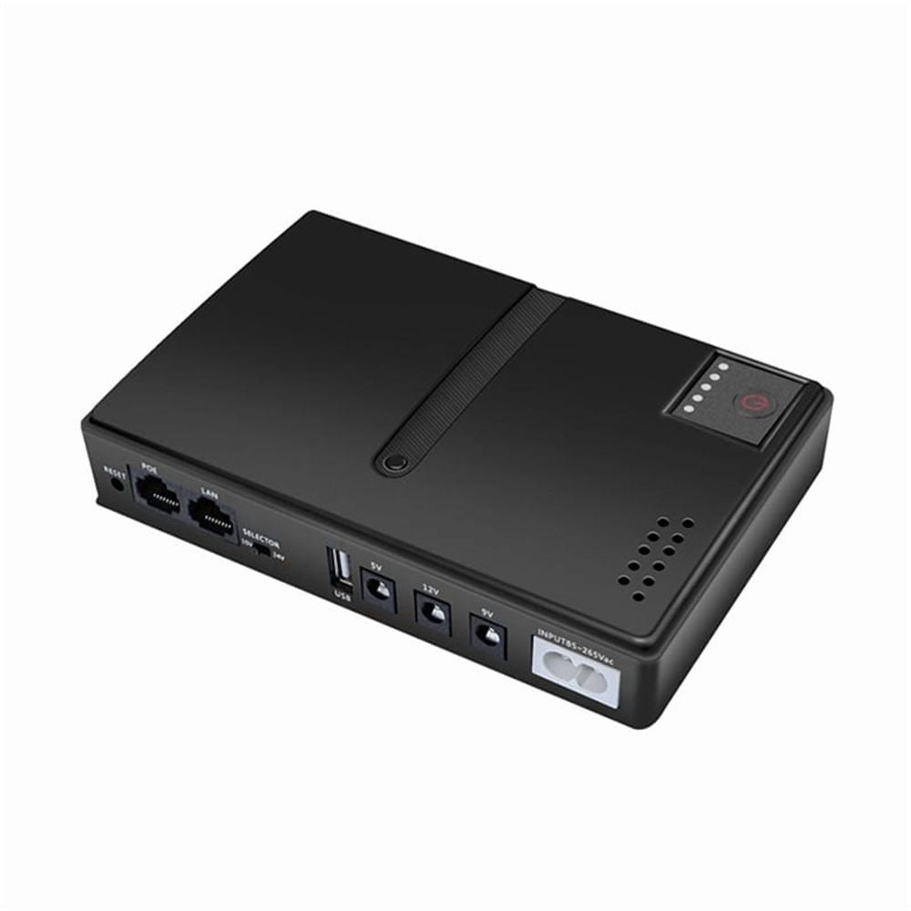 DC UPS Battery Backup Uninterruptible Power Supply 85‑265V UPS Battery Replaceable US-Plug