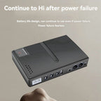 DC UPS Battery Backup Uninterruptible Power Supply 85‑265V UPS Battery Replaceable US-Plug