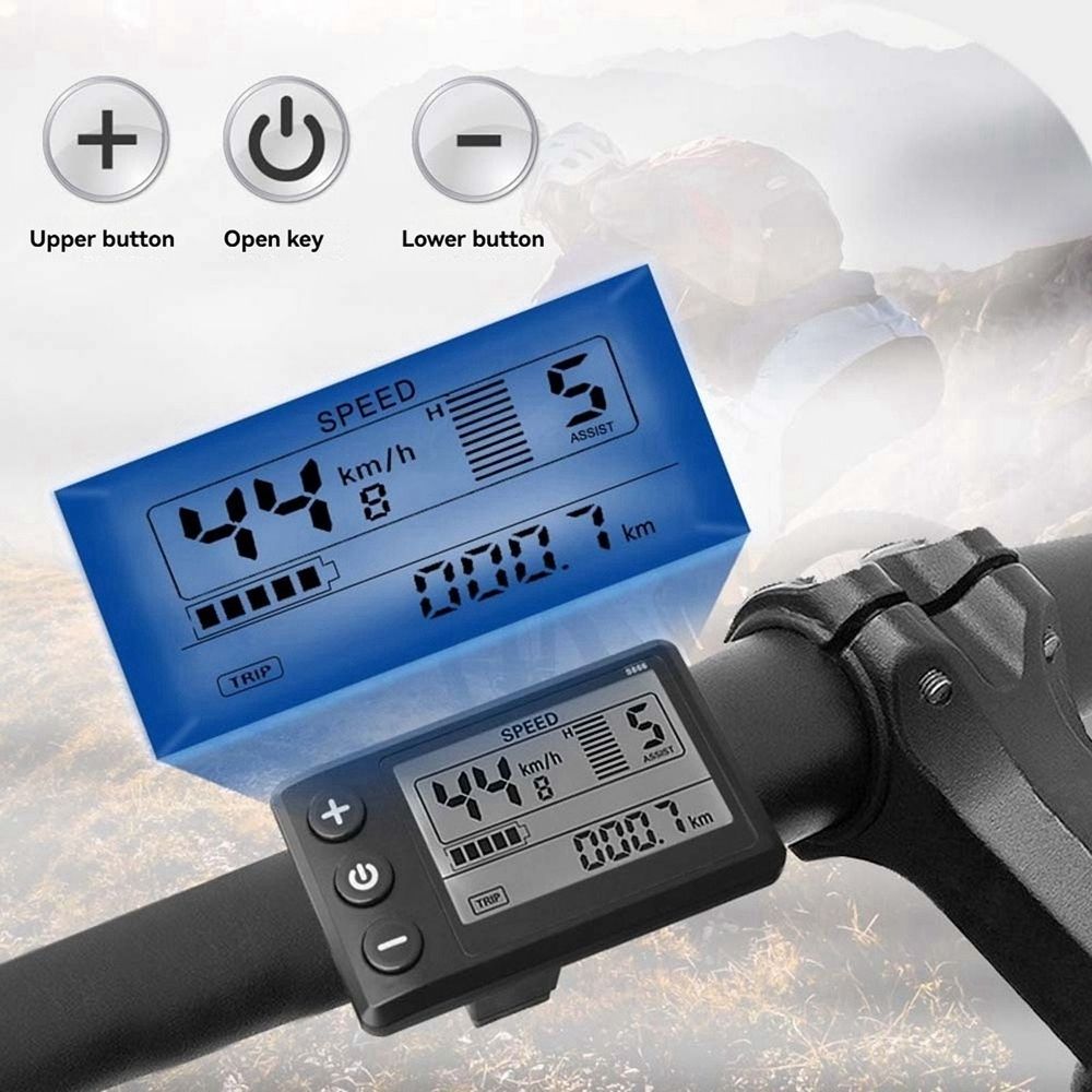 Three Mode Ebike Controller 17A 24V/36V/48V with S866 LCD Color Display Waterproof Connector 350W Motor Conversion Parts