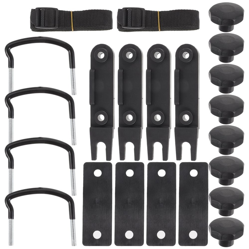 4Pcs Roof Box U-Bolt Clamps Rooftop Cargo Carrier Rack Bolts Internal U-Bracket Clips