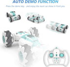 Stunt Car, 2.4GHz 4WD Remote Control Car, Watch Gesture Sensor Car, Deformable All-Terrain Off Road Car with 360° Flips (Green)