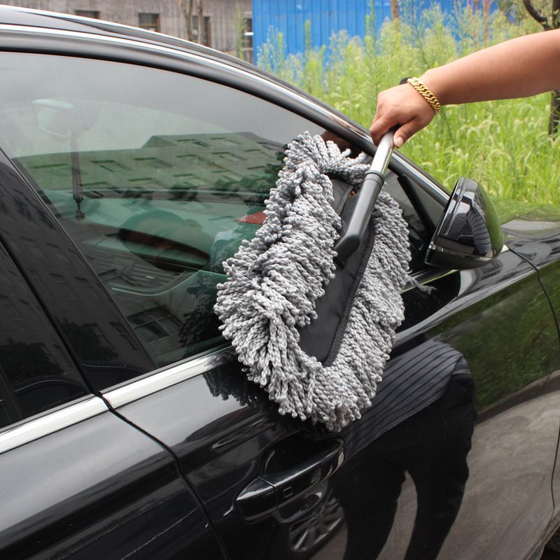 Microfiber Car Duster Cleaning and Car Dash Brush Supplies for Dashboard Exterior Dust Interior Cleaner with Long Retractable Handle