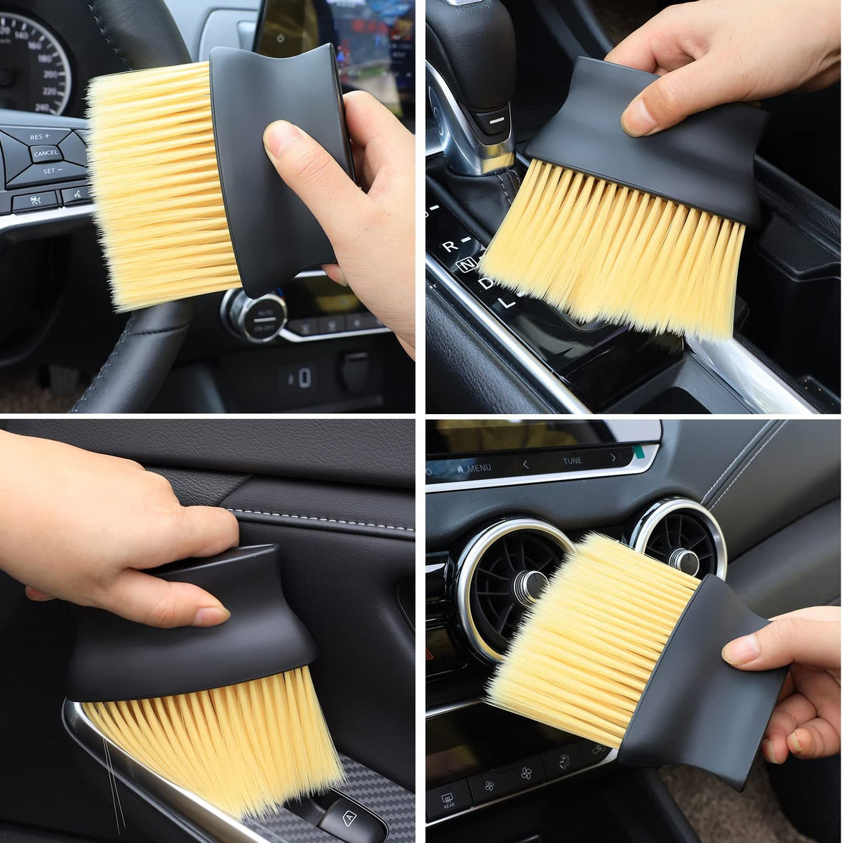 Auto Interior Dust Brush, Car Cleaning Brushes Duster, Soft Bristles Detailing Brush Dusting Tool for Automotive Dashboard