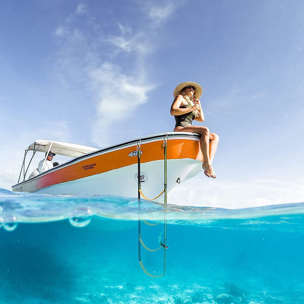 4 Step Boat Rope Ladder，Boat Rope Ladder Extension,Assist Boat Folding Ladder,Swim Ladder for Sailboat,Kayak, Canoeing (4 Steps)