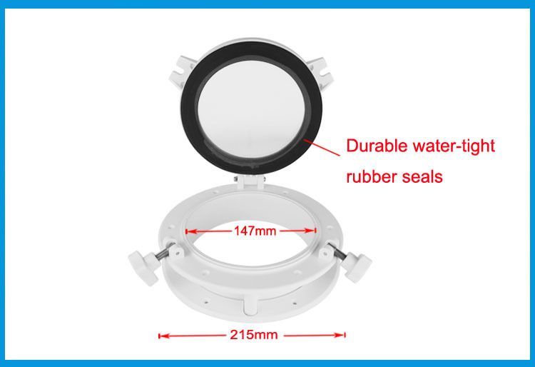 Round Opening Yacht, Boat Replacement Window Port Hole Overall Diameter  Open Diameter 215mm Yacht boat RV