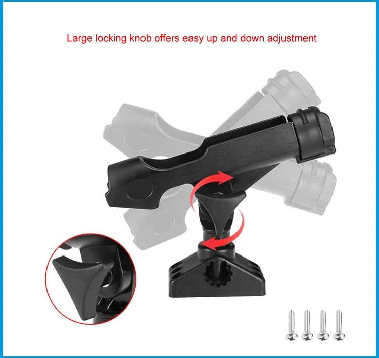 Fishing Rod Holder Boat Rods Holder Adjustable Rods Holder 360 Degree Rotatable Kayak Fishing Boat Rod Holder Mount