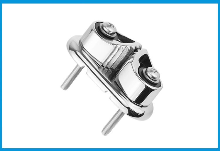 Marine Accessories Stainless Steel Cam Cleat with Wire Leading Ring Boat Cam Cleats Sailboat Kayaks Canoe Dinghy