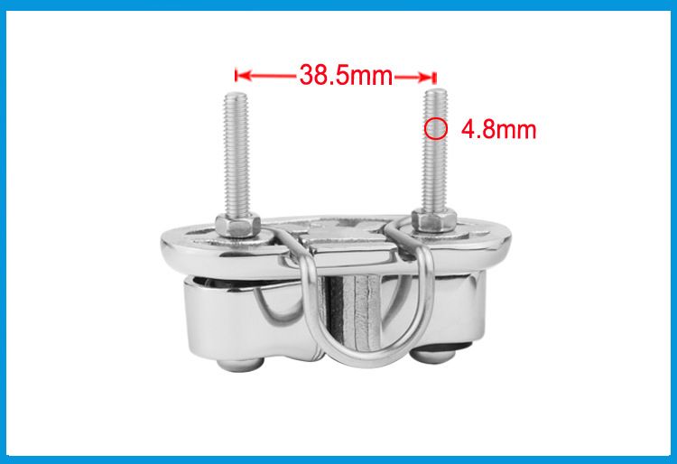 Marine Accessories Stainless Steel Cam Cleat with Wire Leading Ring Boat Cam Cleats Sailboat Kayaks Canoe Dinghy