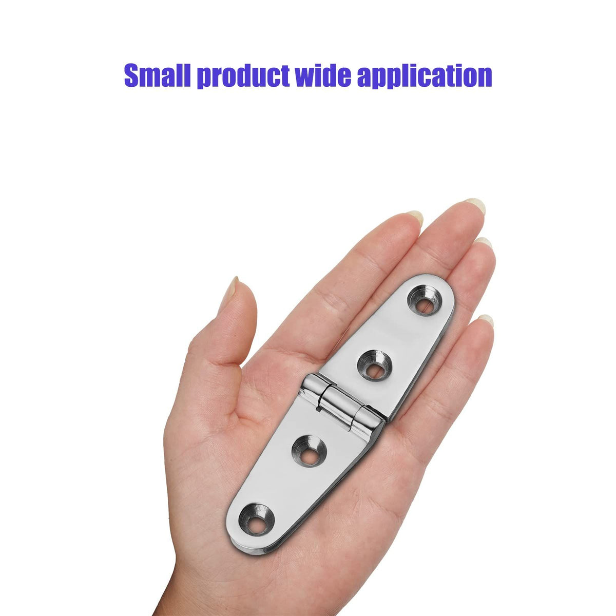 Boat Strap Hinges, Marine Hinges, 4 inch x 1 inch (102mm X 26 mm), Stainless Steel Hinges, Metal Hinges, with Screws (4 PCS)