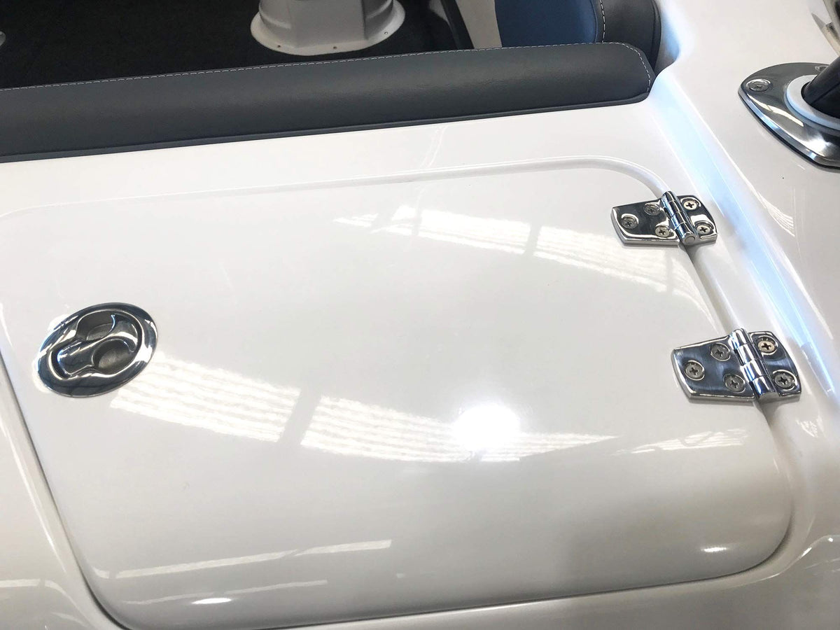 Boat Shortside Hinges Marine Flush Hatch Compartment Hinge Heavy Duty Stainless Steel W/Fasteners 1-1/2" x 2-1/4"9 (1 Pair)