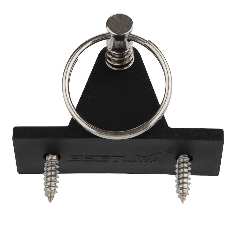 2 Pack Marine Grade Nylon Top 90°Plastic Deck Hinge with Pin and Ring, 316 Stainless Steel, Free Installation Screws