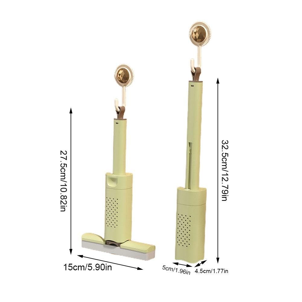 Portable Self-Squeeze Short Mop,Sponge Mop,Wet and Dry Desktop Cleaning Mini Mop,Mini Lazy Hand Wash-Free Strong Absorbent Mop