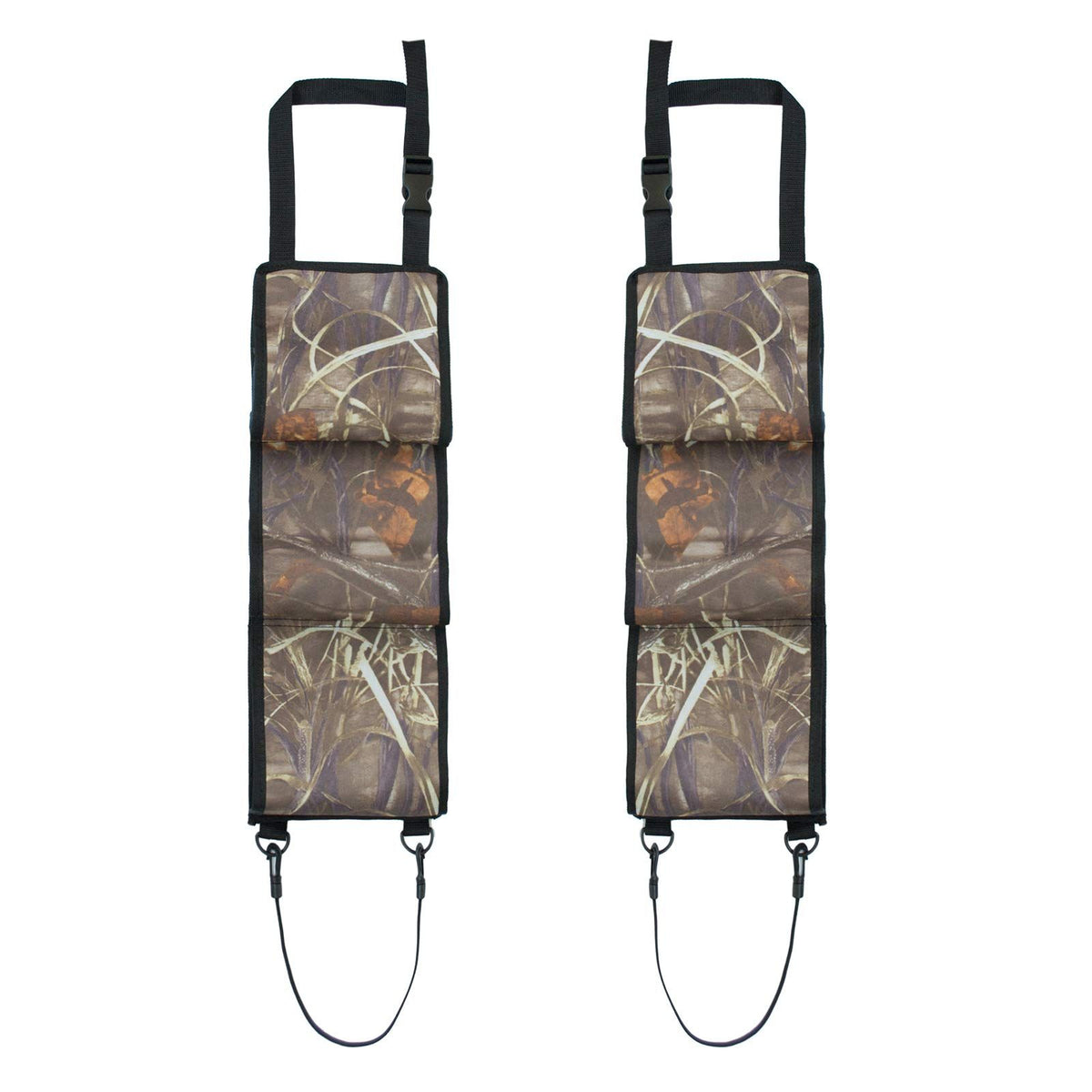 Seat Back Gun Sling Rack to Storage Organizer for 3 Guns, Rifles, Shotguns in Cars, Trucks & SUV for Hunting (New reed camouflage)