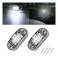 2PCS LED Side Marker Light, 12-24V Waterproof Indicators Tail Lights Surface Mount for Car Truck Boat Marine RV Camper (White)