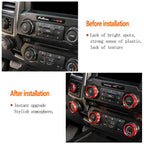 F150 XLT 4WD & Trailer Engine Knob AC VOL Air Conditioner Switch Cover Audio Trim Ring Center Console Knob Compatible