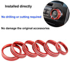 F150 XLT 4WD & Trailer Engine Knob AC VOL Air Conditioner Switch Cover Audio Trim Ring Center Console Knob Compatible