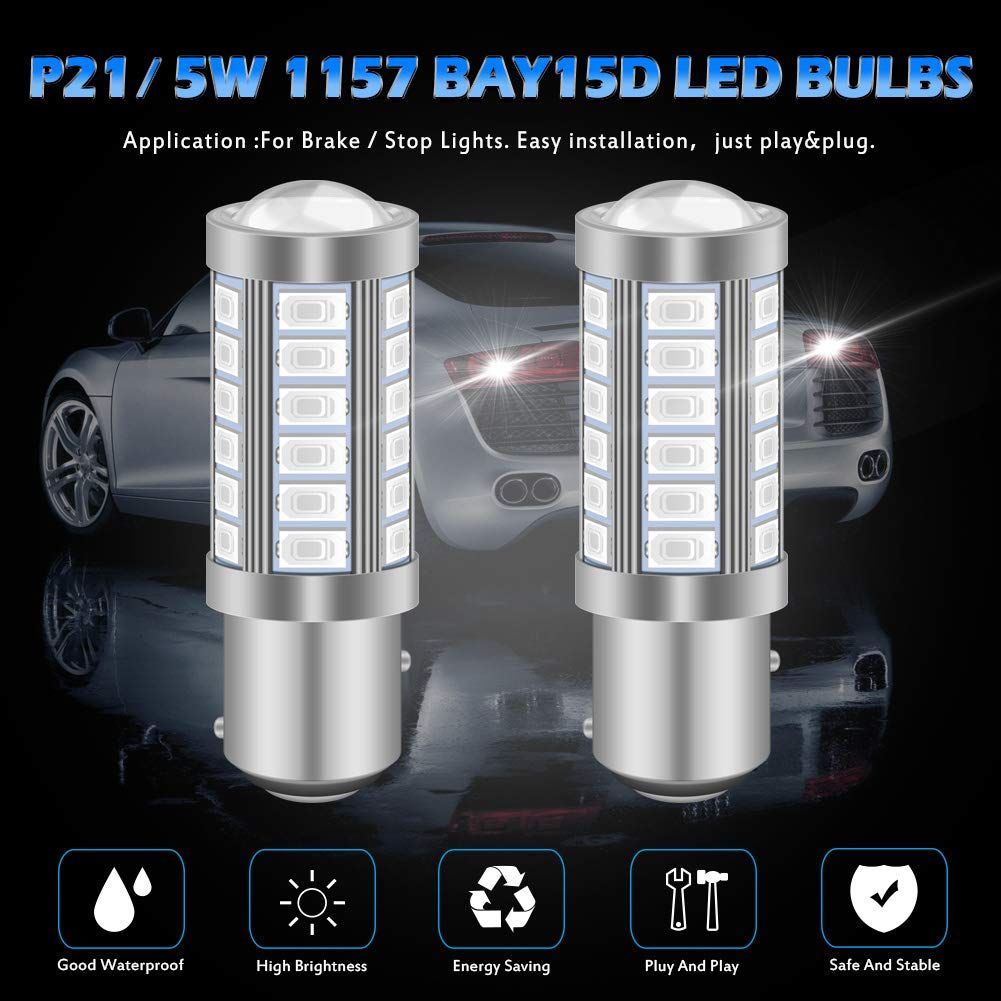 4-Pack Bright LED Replacement for Car Incandescence Bulb RV Camper Brake Turn Lamp Lights DC 12V