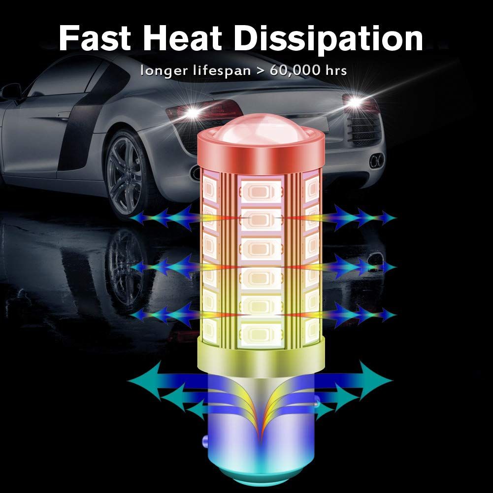 4-Pack Bright LED Replacement for Car Incandescence Bulb RV Camper Brake Turn Lamp Lights DC 12V
