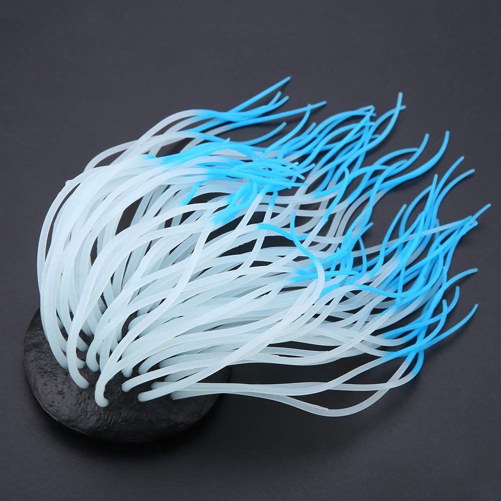 Simulation Silicone Luminous Sea Anemone Ornament Artificial Coral Plant Eco-Friendly Simulation Sea Anemone