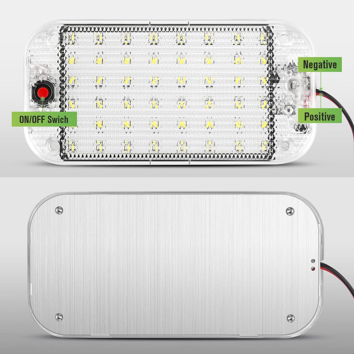 LED Dome Light, RV Interior Lighting Super Bright RV LED Ceiling Dome Light with ON/Off Switch RV Lights Interior (2 pcs)