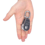 2pcs Stainless Steel M25 Lifting Crane Single Wheel Swivel Snatch Pulley Block Rope Sheave Pulley Roller
