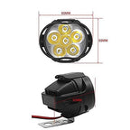 2Pcs 6 Led Motorcycle Light Headlight Assembly Universal Scooter ATV Fog White Car Drl Lamp Energy saving, High brightness