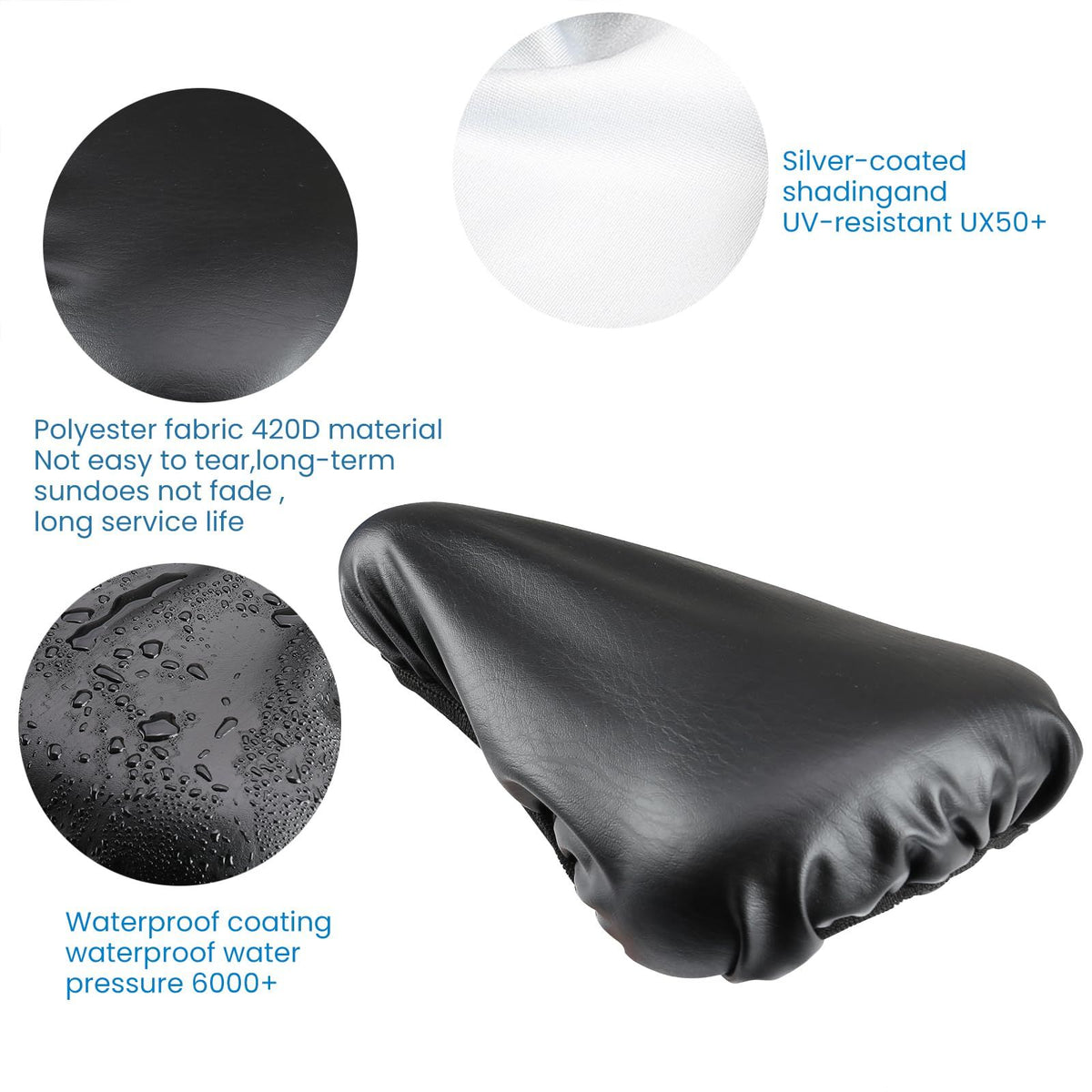 New Bicycle Seat Cushion Cover Waterproof UV Protection Unisex Seat Cushion Cover for Gym Bike Mountain Bike Road Bike Bike