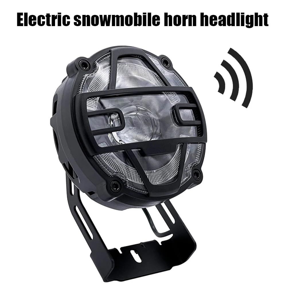 E-Bike Headlights 36V 48V Electric Bicycle Horn Light Waterproof Aluminium Alloy Light Night Riding Front Headlight