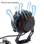 E-Bike Headlights 36V 48V Electric Bicycle Horn Light Waterproof Aluminium Alloy Light Night Riding Front Headlight