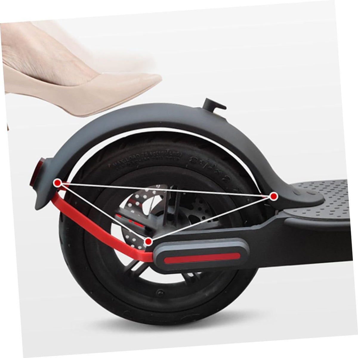 Kickstand 3pcs Rear Mudguard Bracket Scooter Mudguard Support Scooter Rear Accessories for Scooter Accessories Electric Scooter