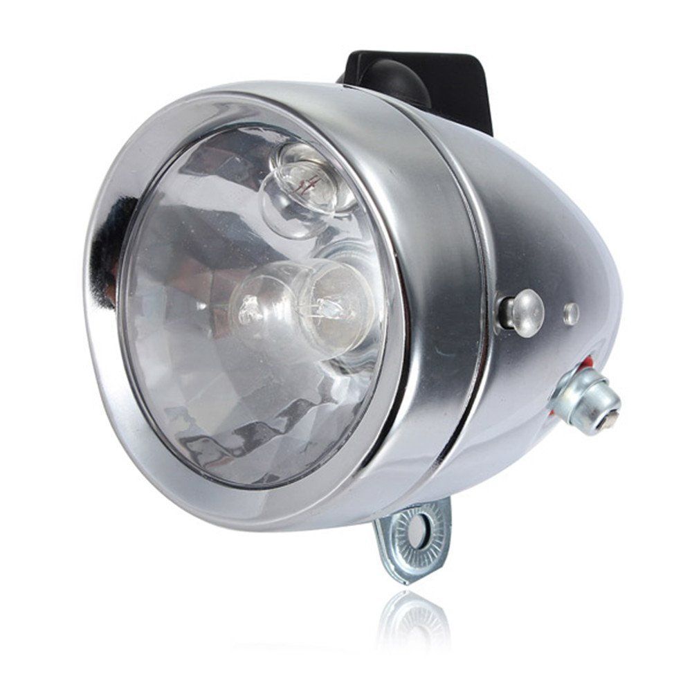 Bicycle Generator, Headlight Tail Light Kit 12V 6W Friction Generator Dynamo Headlight Tail Light Kit Universal