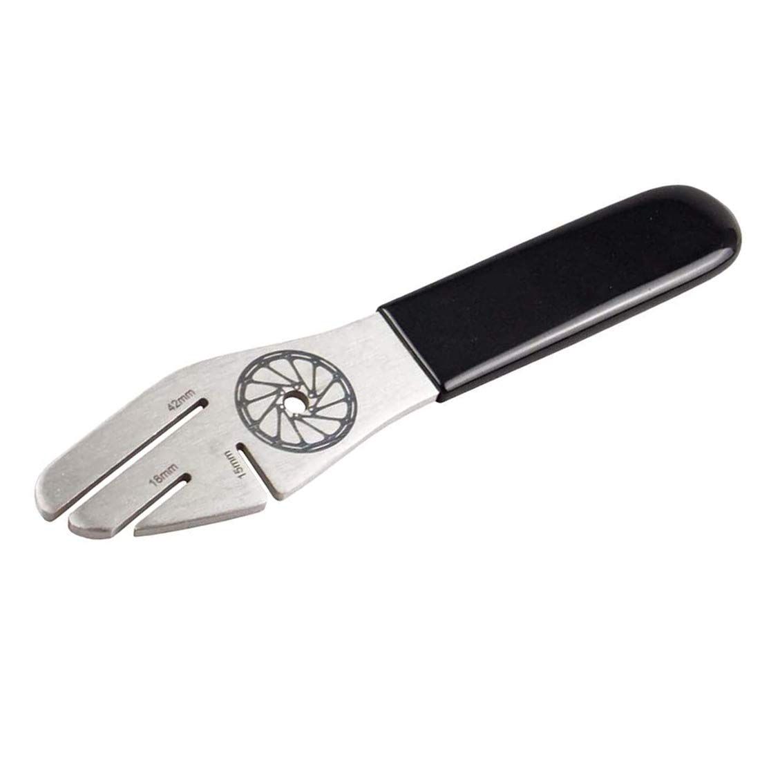 Bike Disc Rotor True Alignment Wrench, Stainless Steel, Rubber, 15mm, 18mm, 42mm durable, sturdy and corrosion resistance